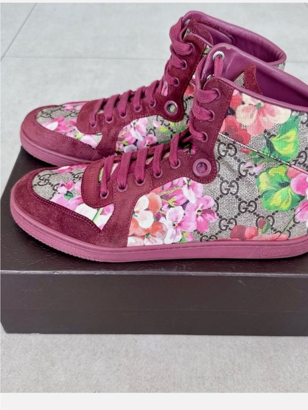 Gucci GG Blooms High Top Sneakers Women’s 38.5